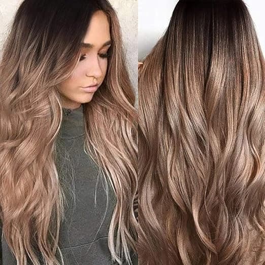 DILLARDS Wavy Ombre Wig – Brown to Blonde