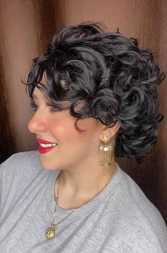 DILLARDS Short Curly Wig – Black