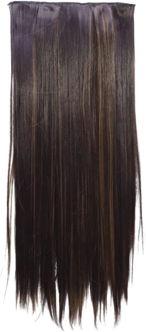 Straight Clip-In Hair Extensions – Dark Brown 24 Inch