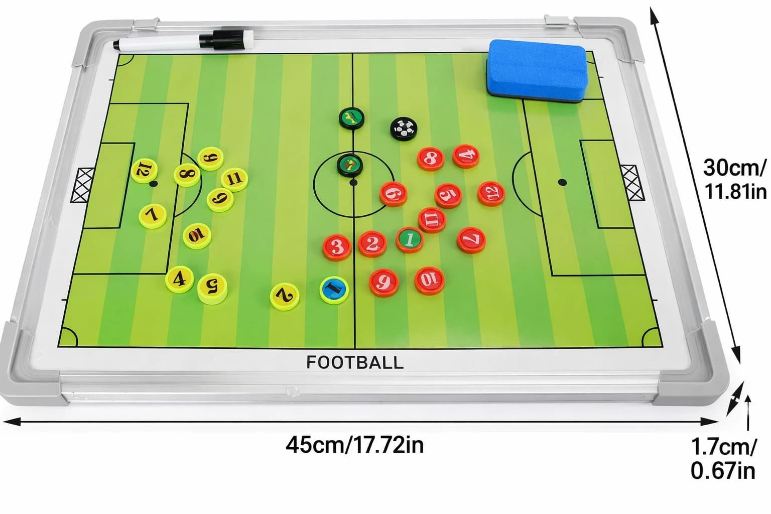 Double-sided magnetic football training board - Professional tactics board 