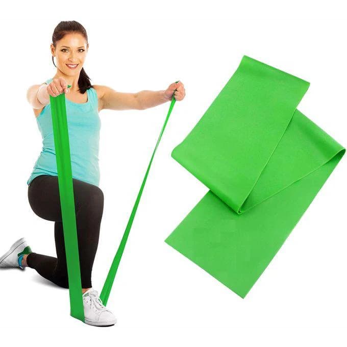 Exercise Bands - 150 x 15 x 0.045 cm - Green ( Color may vary )