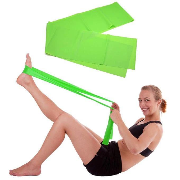 Exercise Bands - 150 x 15 x 0.045 cm - Green ( Color may vary )