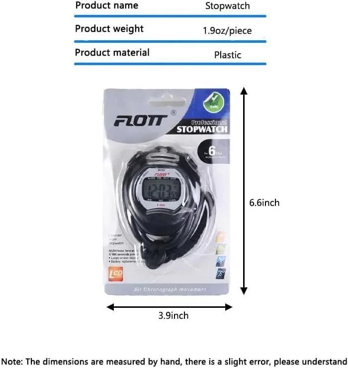 F-006 Professional Handheld Digital Timer - Waterproof LCD Stopwatch for Coaches