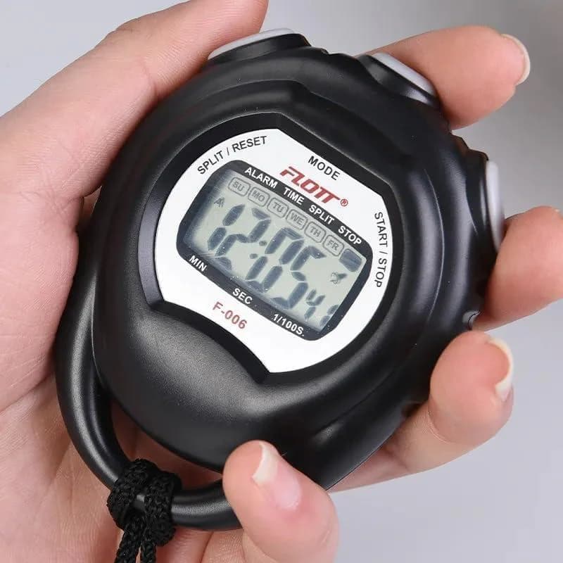 F-006 Professional Handheld Digital Timer - Waterproof LCD Stopwatch for Coaches