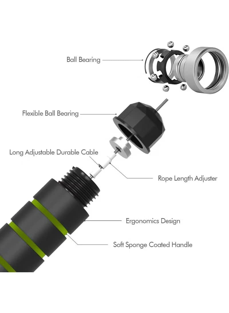 Fast jump rope, tangle-free jump rope, ball bearing for women and men