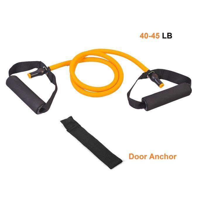 Fitness Exercise Resistance Band with Door Anchor 40-45 lbs Orange ( Color may v