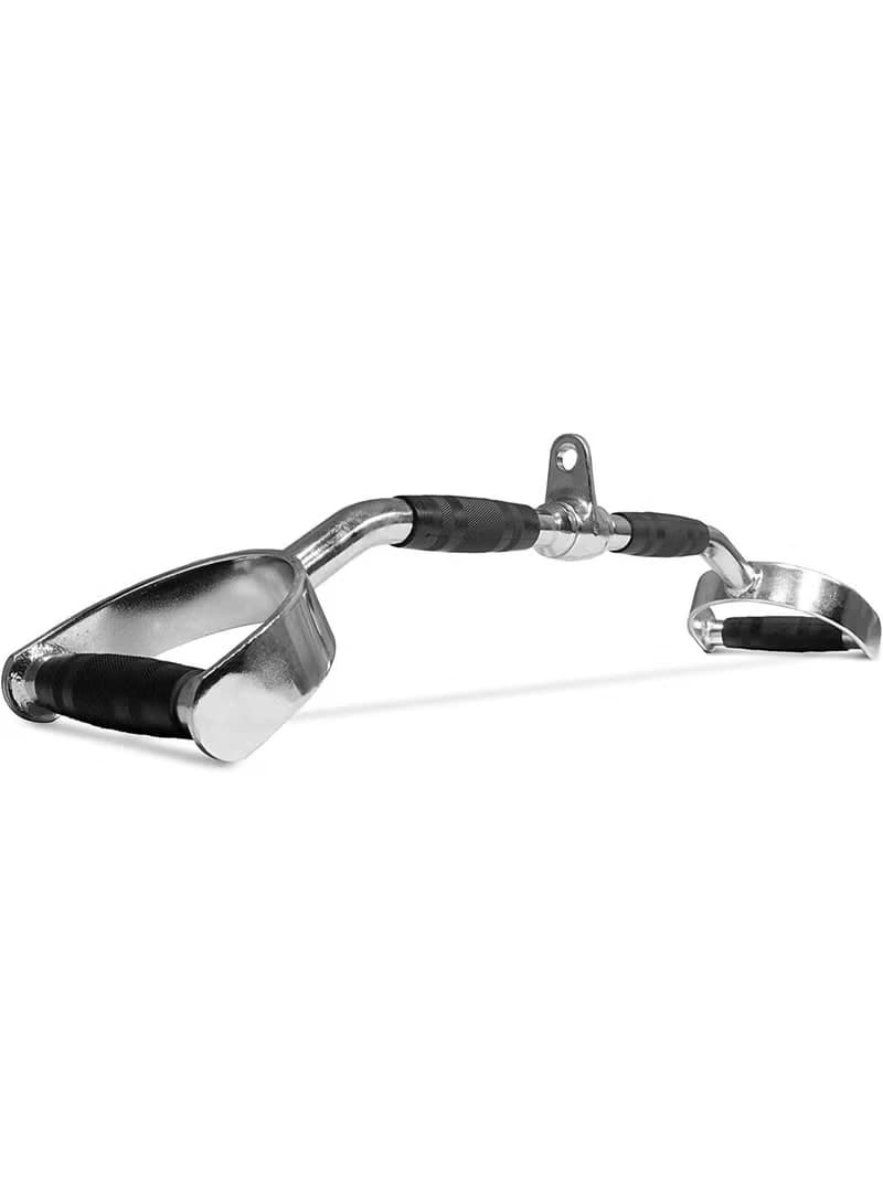Fitness training shirts with rotating attachment, chrome-plated V-shaped curved 