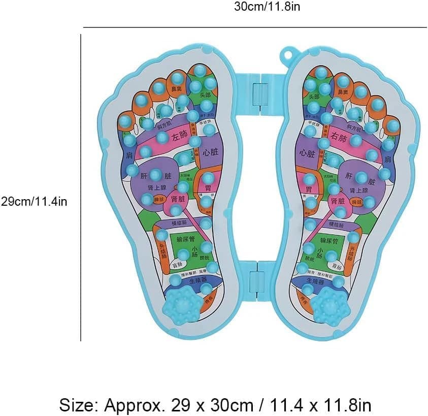 Foldable Foot Stimulator Massage Mat - Reflexology Massage Board for Improved 
