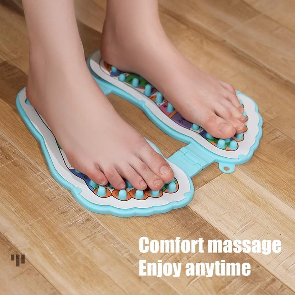 Foldable Foot Stimulator Massage Mat - Reflexology Massage Board for Improved 