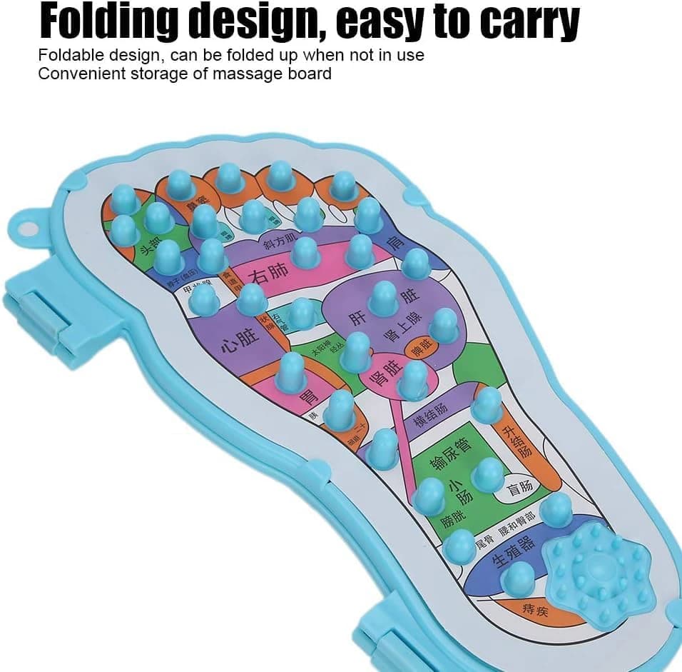 Foldable Foot Stimulator Massage Mat - Reflexology Massage Board for Improved 