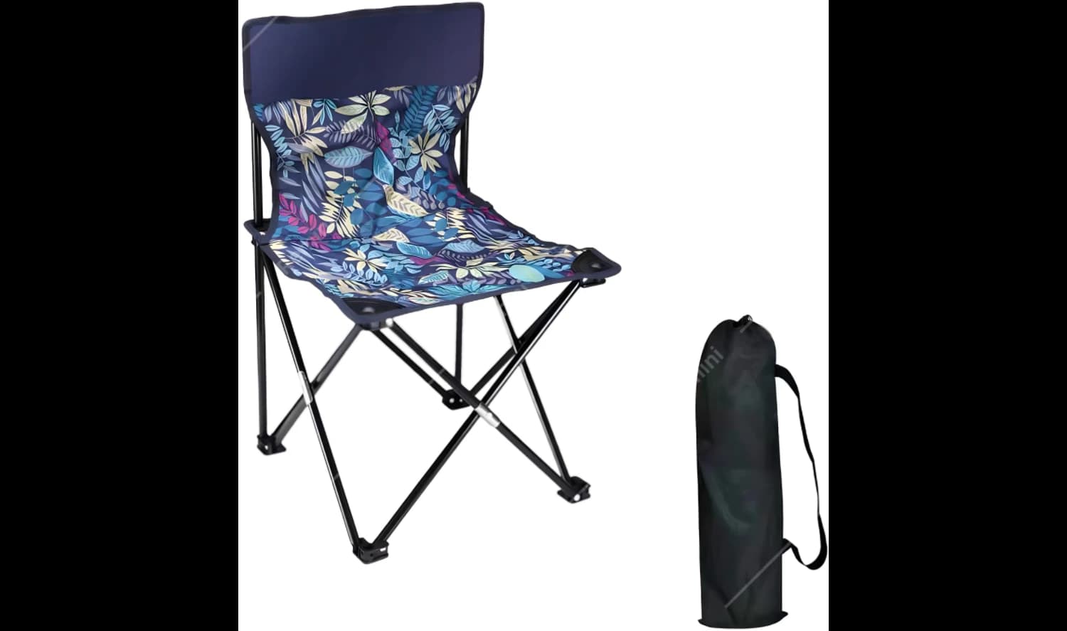 Folding Camping Chairs with Back Support, Convenient for Travel, Fishing, Hiking