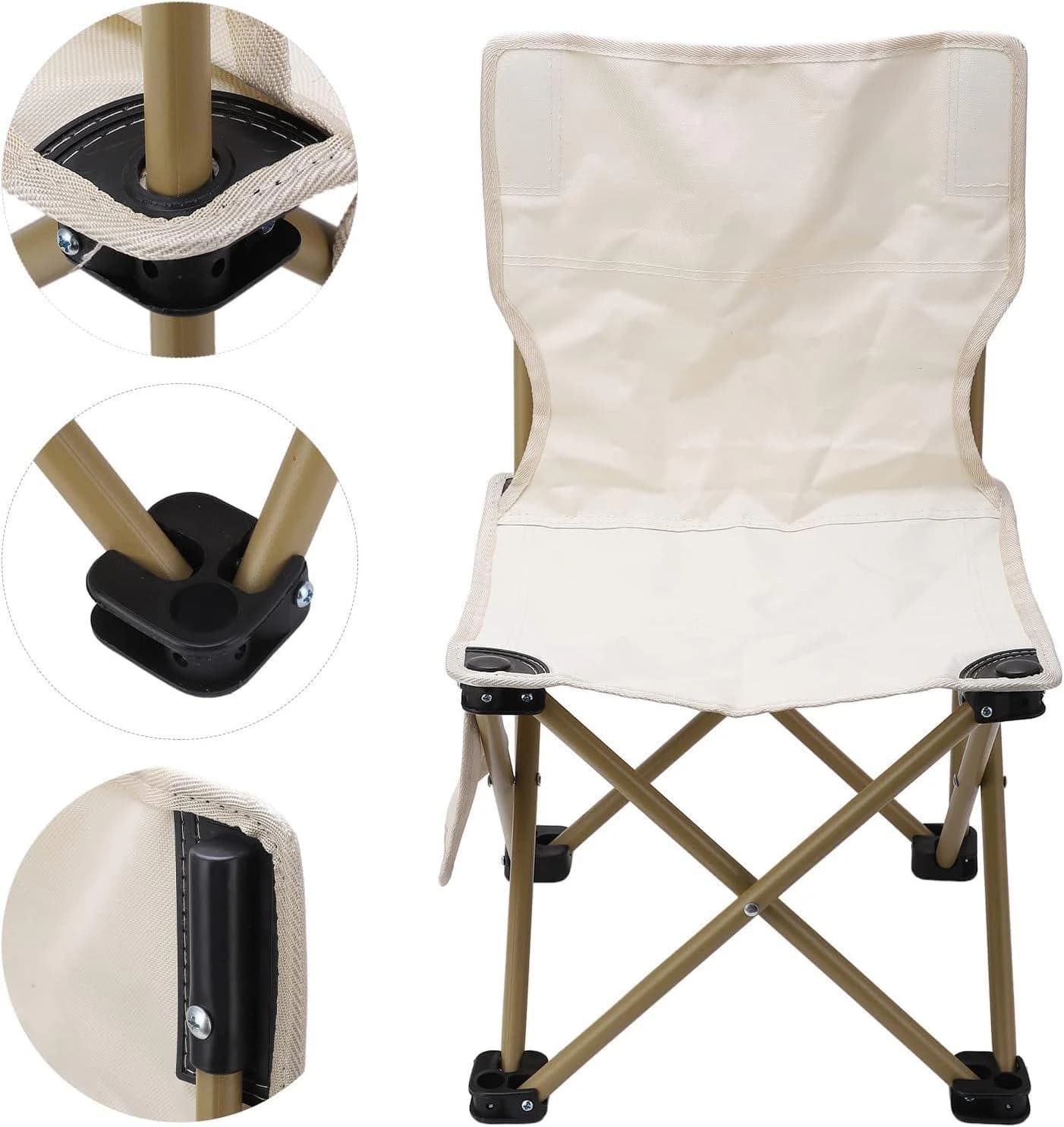 Folding Camping Chairs with Back Support, Convenient for Travel, Fishing, Hiking