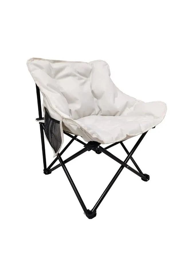 Folding Padded Camping Chair with Carry Bag and Side Pocket - Comfortable Picnic