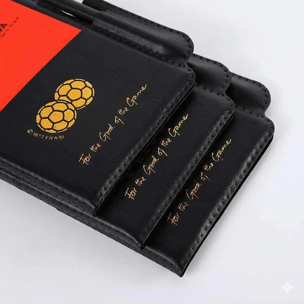Football Referee Set, Red and Yellow Cards with Case, Notebook, Pencil