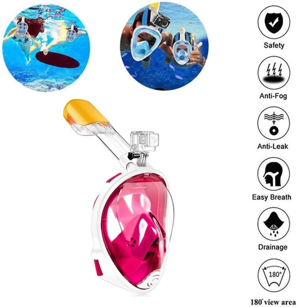 Full Face Diving Mask - Foldable, Anti-Fog, Wide Underwater Vision 