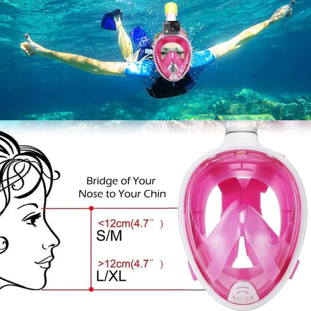 Full Face Diving Mask - Foldable, Anti-Fog, Wide Underwater Vision 