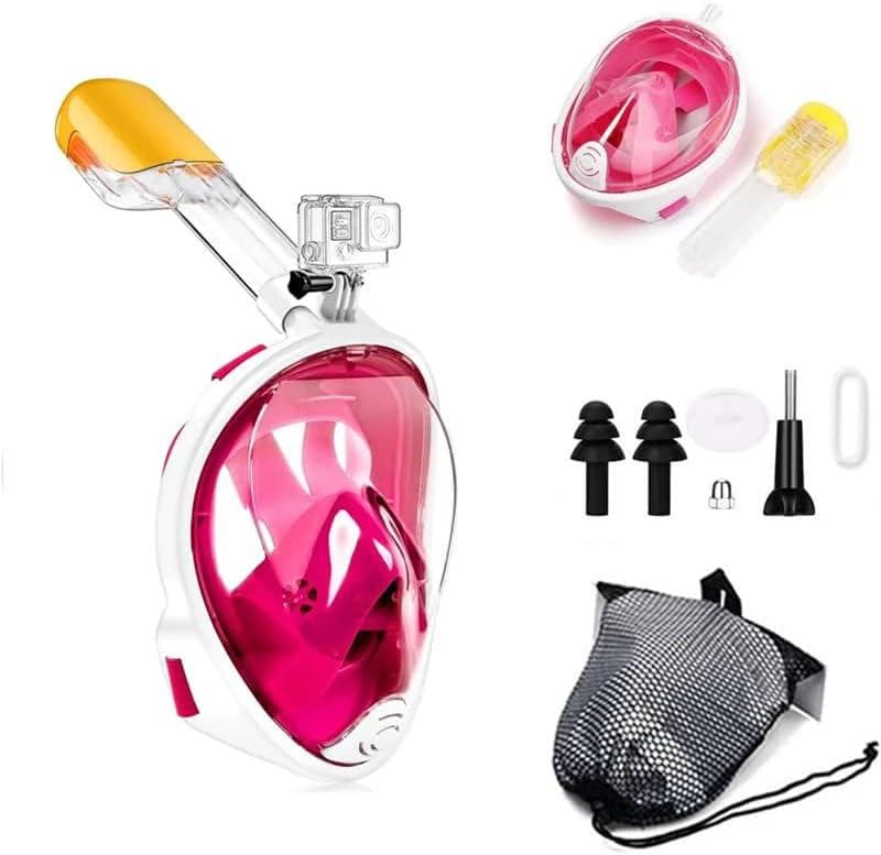 Full Face Diving Mask, Foldable, Anti-fog, Wide Underwater Vision 