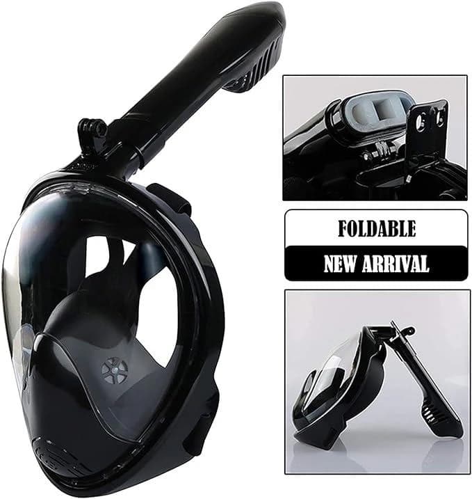 Full Face Diving Mask, Foldable, Anti-Fog, Wide Underwater Vision 