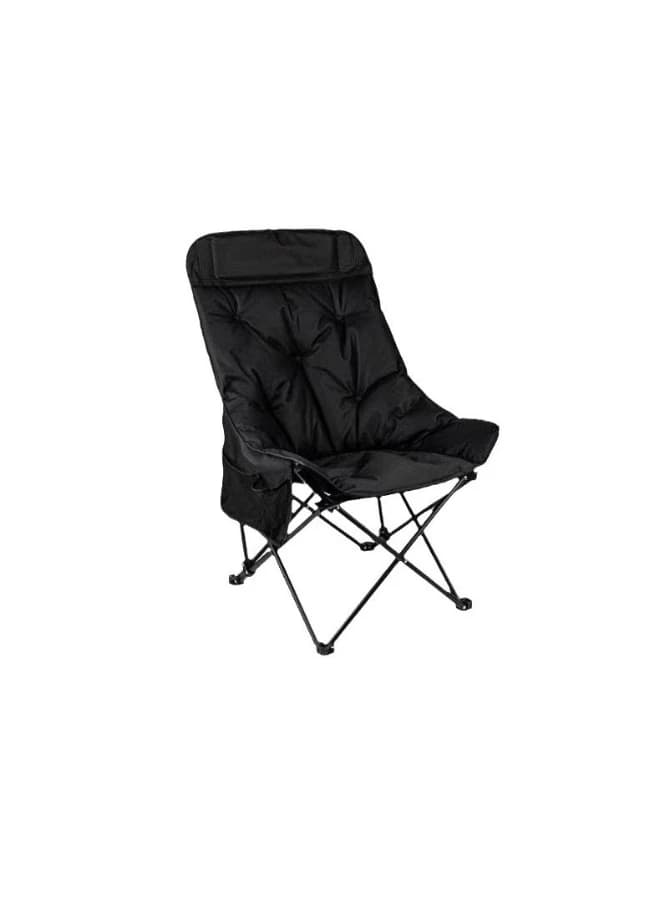 Fully Padded Folding Chair, Metal Frame, High Back Design, For Camping 