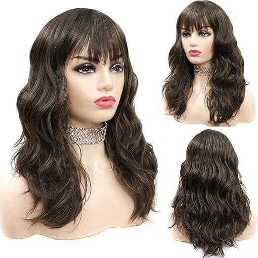 DILLARDS X-Tress Bob Curly Wig Black 45 cm with Fringe