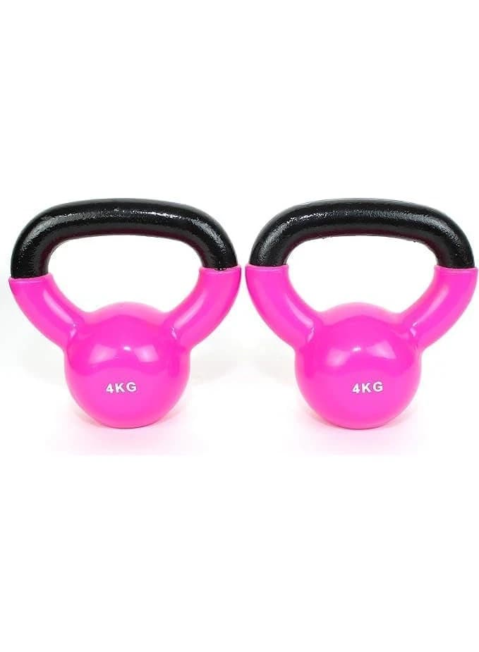 Glorified vinyl-coated cast iron kettlebell, suitable for full-body workouts