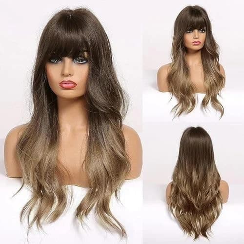 DILLARDS Ombre Brown to Blonde Synthetic Wig