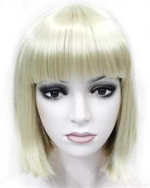 DILLARDS Short Blonde Bob Synthetic Wig for Parties & Halloween