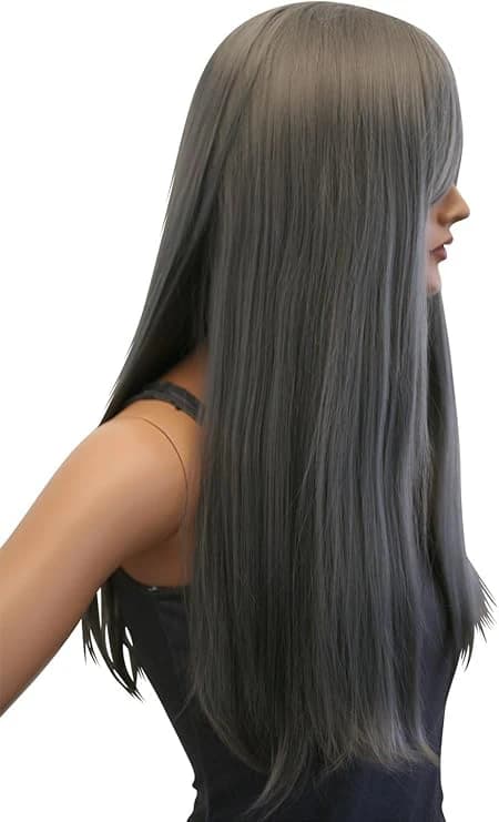 DILLARDS Epic Cosplay Long Straight Dark Gray Wig 71cm (11GG)