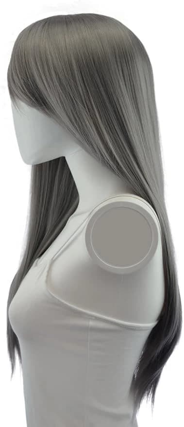 DILLARDS Epic Cosplay Long Straight Dark Gray Wig 71cm (11GG)