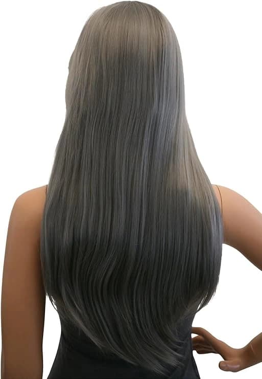 DILLARDS Epic Cosplay Long Straight Dark Gray Wig 71cm (11GG)