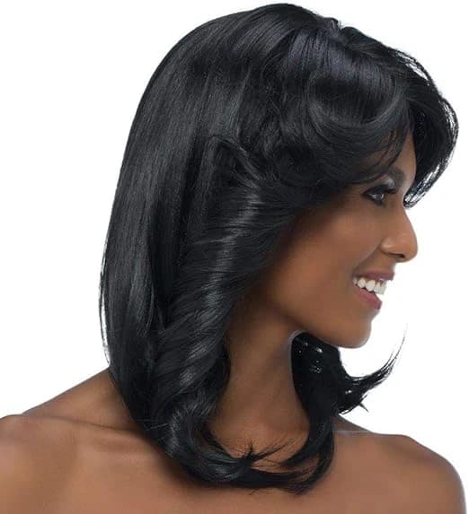 DILLARDS Curly Wavy Wig for Women Black 40 cm