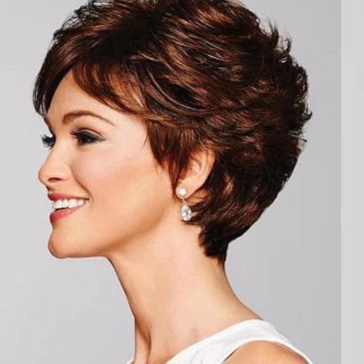 DILLARDS Wavy Synthetic Wig Chestnut Heat Resistant Washable