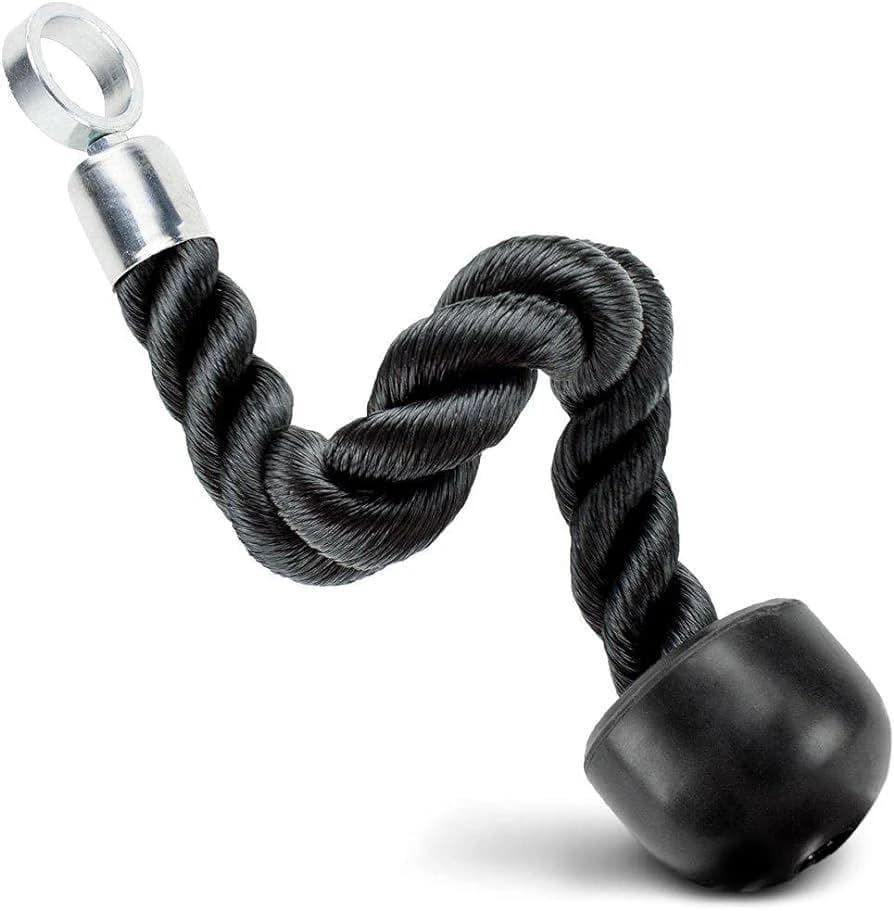 Heavy Duty Tricep Pull Down Single Rope with Snap Hook, Fitness Attachment Cable