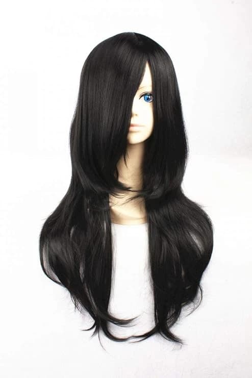 DILLARDS Manga Style Long Straight Wig Black 035E