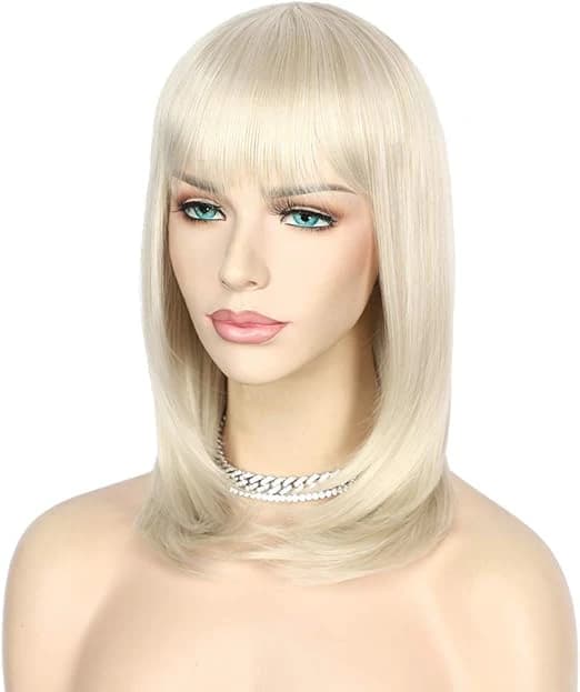 DILLARDS Blonde Bob Wig with Bangs
