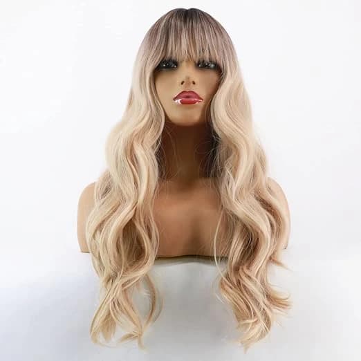 DILLARDS Long Wavy Ombre Honey Blonde Wig 66 cm Heat Resistant
