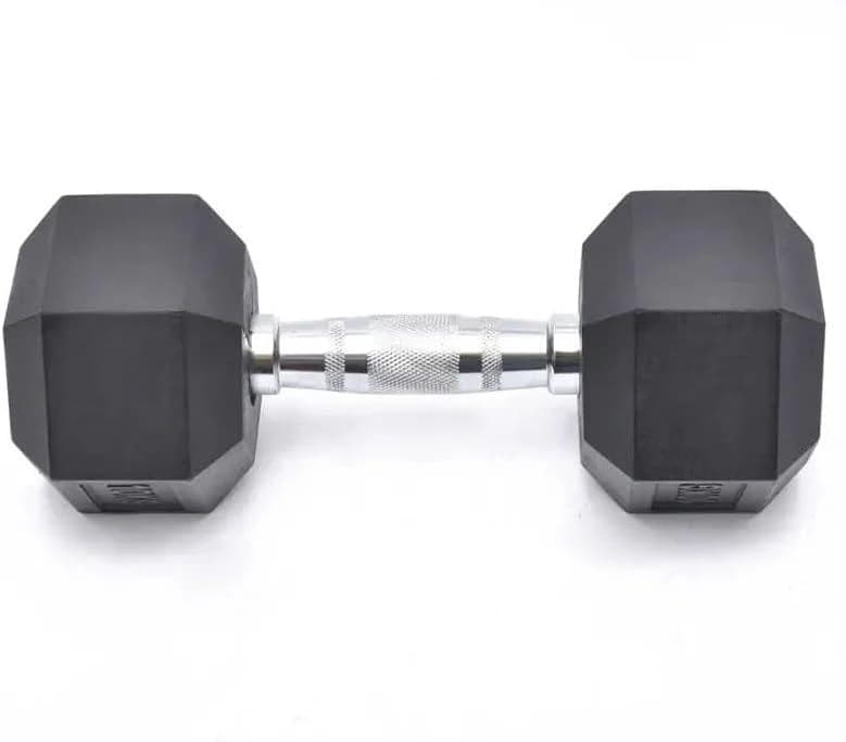 Hex Dumbbell - Hexagon Shaped Heads to Prevent Rolling and Injury  10 Kilograms