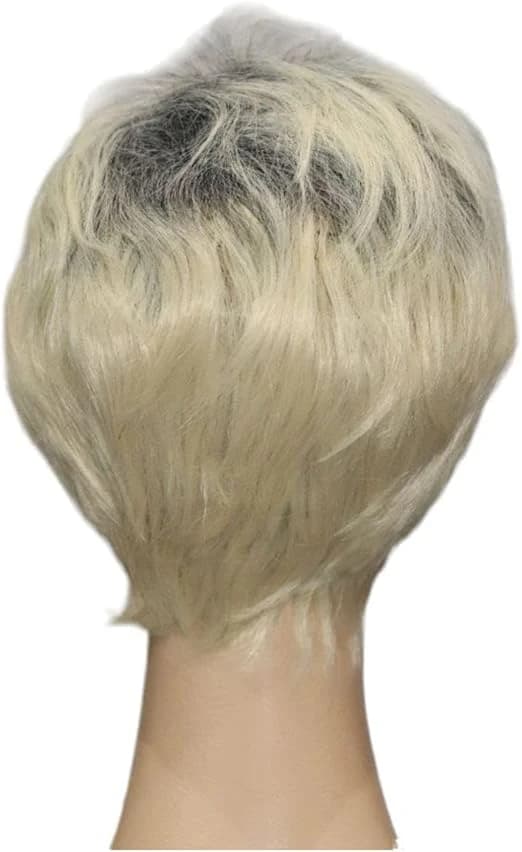 DILLARDS Short Pixie Platinum Blonde Wig with Side Bangs