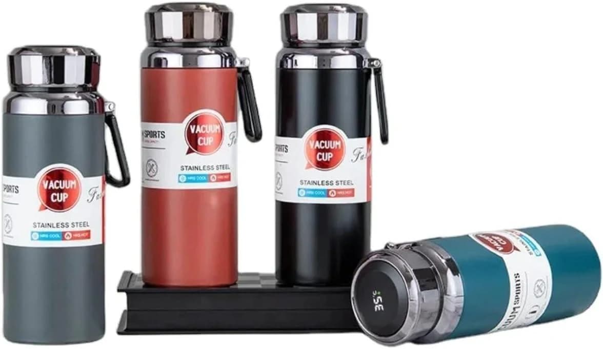 Insulated Stainless Steel Water Bottle, Multicolor, with Chrome Cap, Hanging 