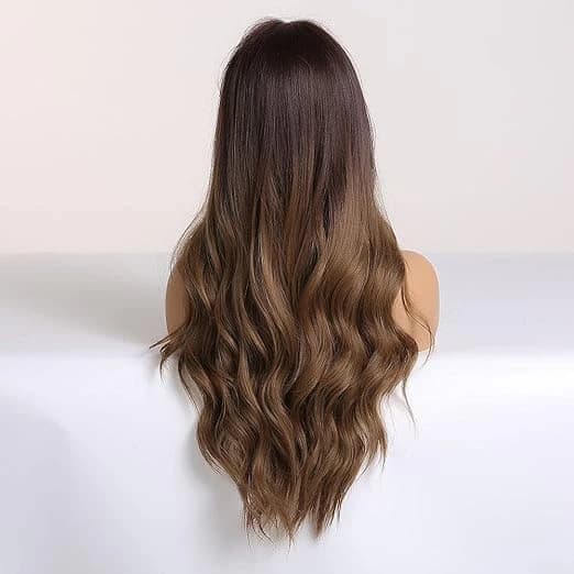 DILLARDS Long Wavy Heat Resistant Wig Ombre Brown