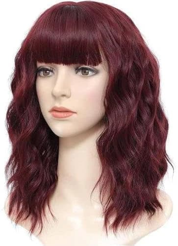 DILLARDS Wavy Heat Resistant Wig Burgundy