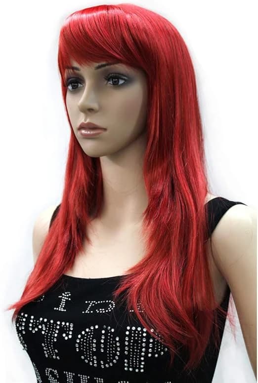 DILLARDS Long Straight Red Wig for Cosplay & Halloween