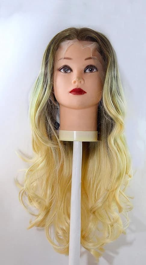 DILLARDS Long Wavy Curly Blonde Wig
