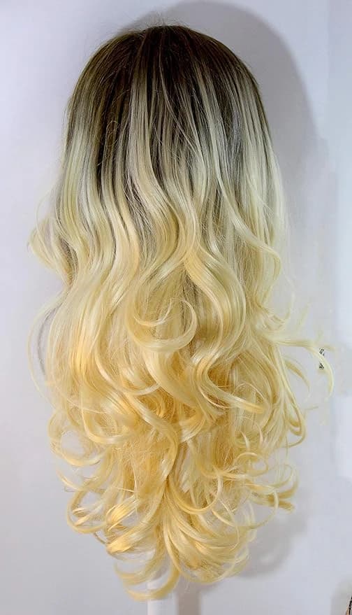 DILLARDS Long Wavy Curly Blonde Wig