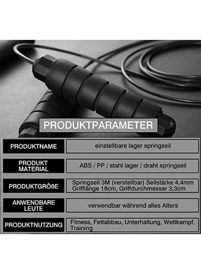 Jump rope, jump rope, and jump suit. Ideal for boxing, MMA, fitness training