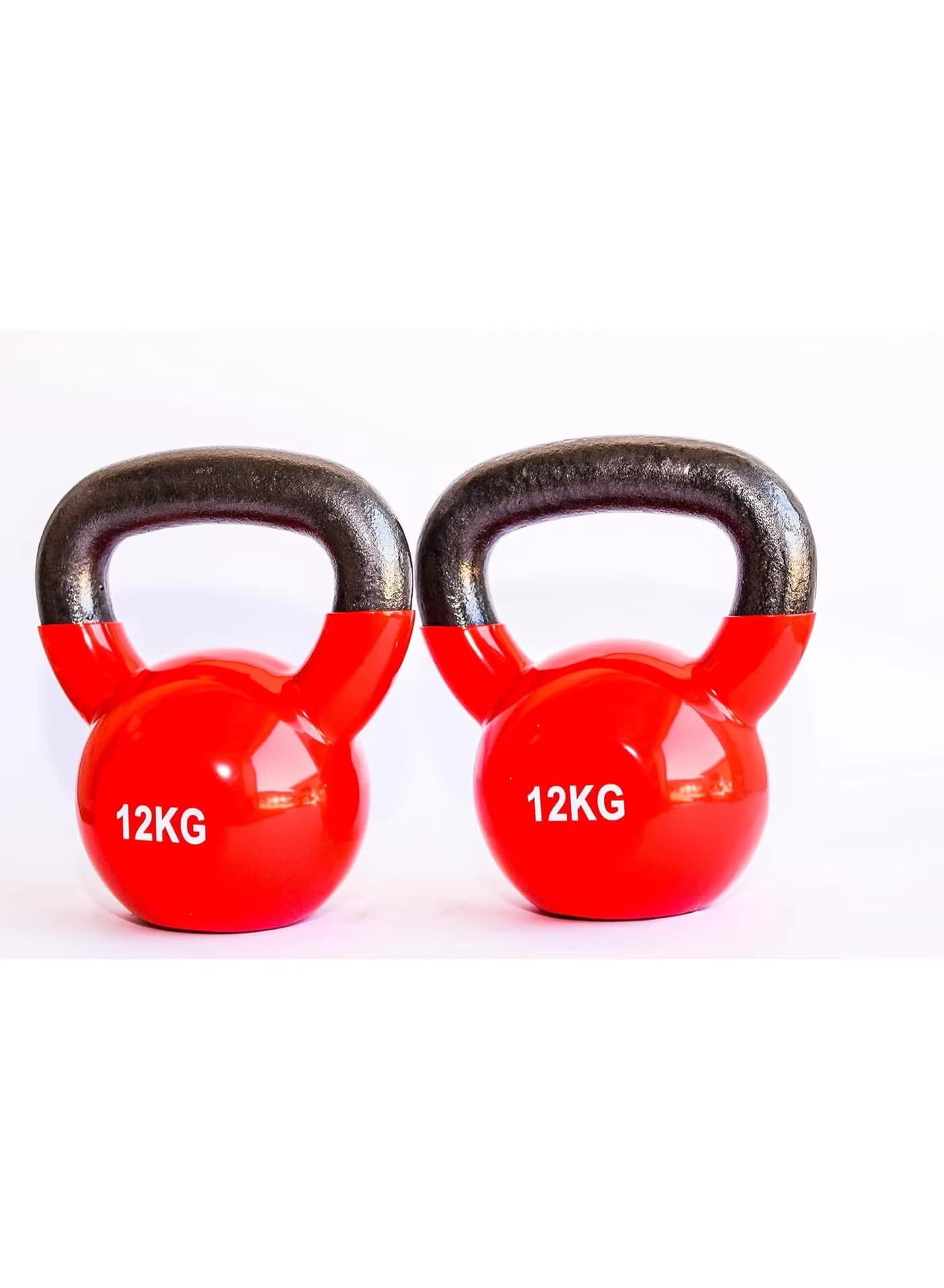 Iron weights (set of 2) 12 kg - red with black handle