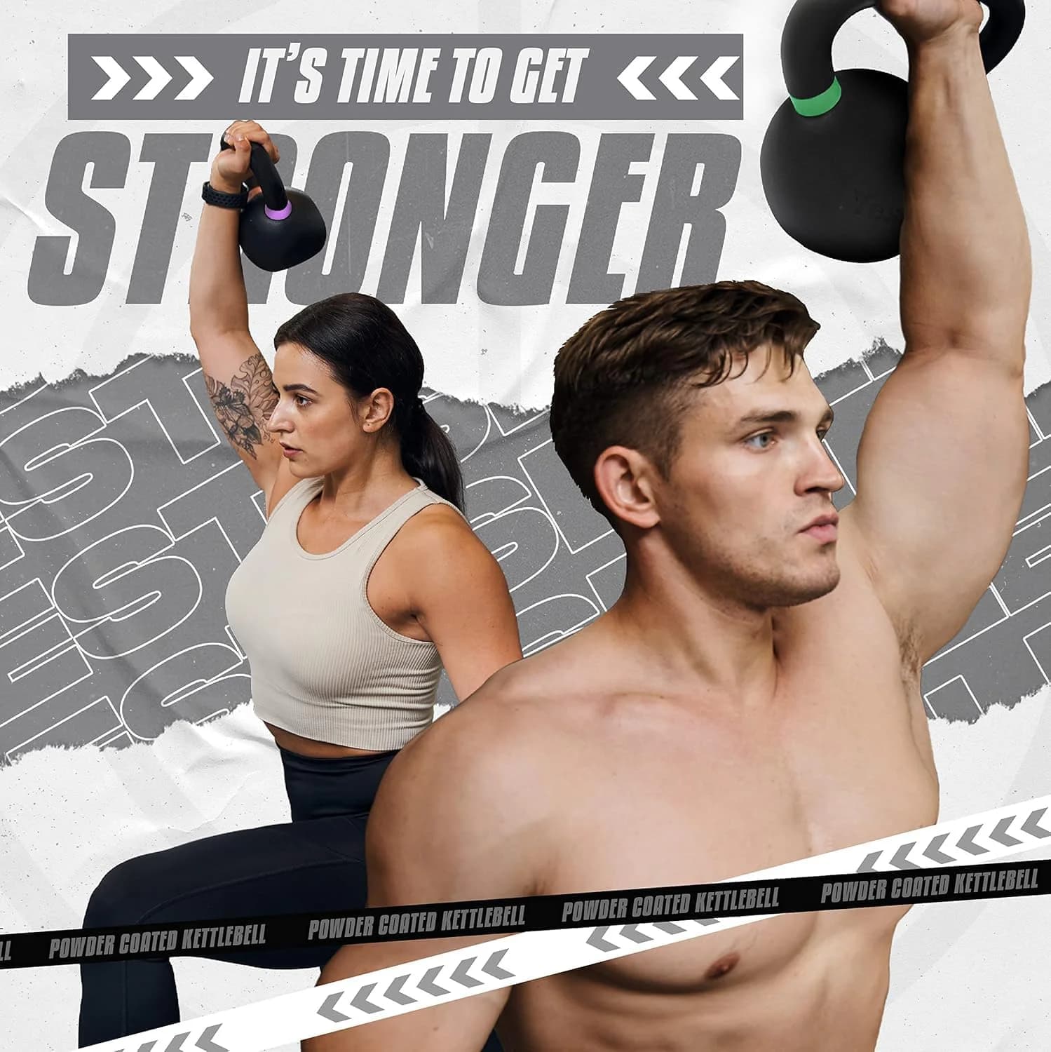 Kettlebell, solid iron, rust-resistant, all-in-one training tool for squats