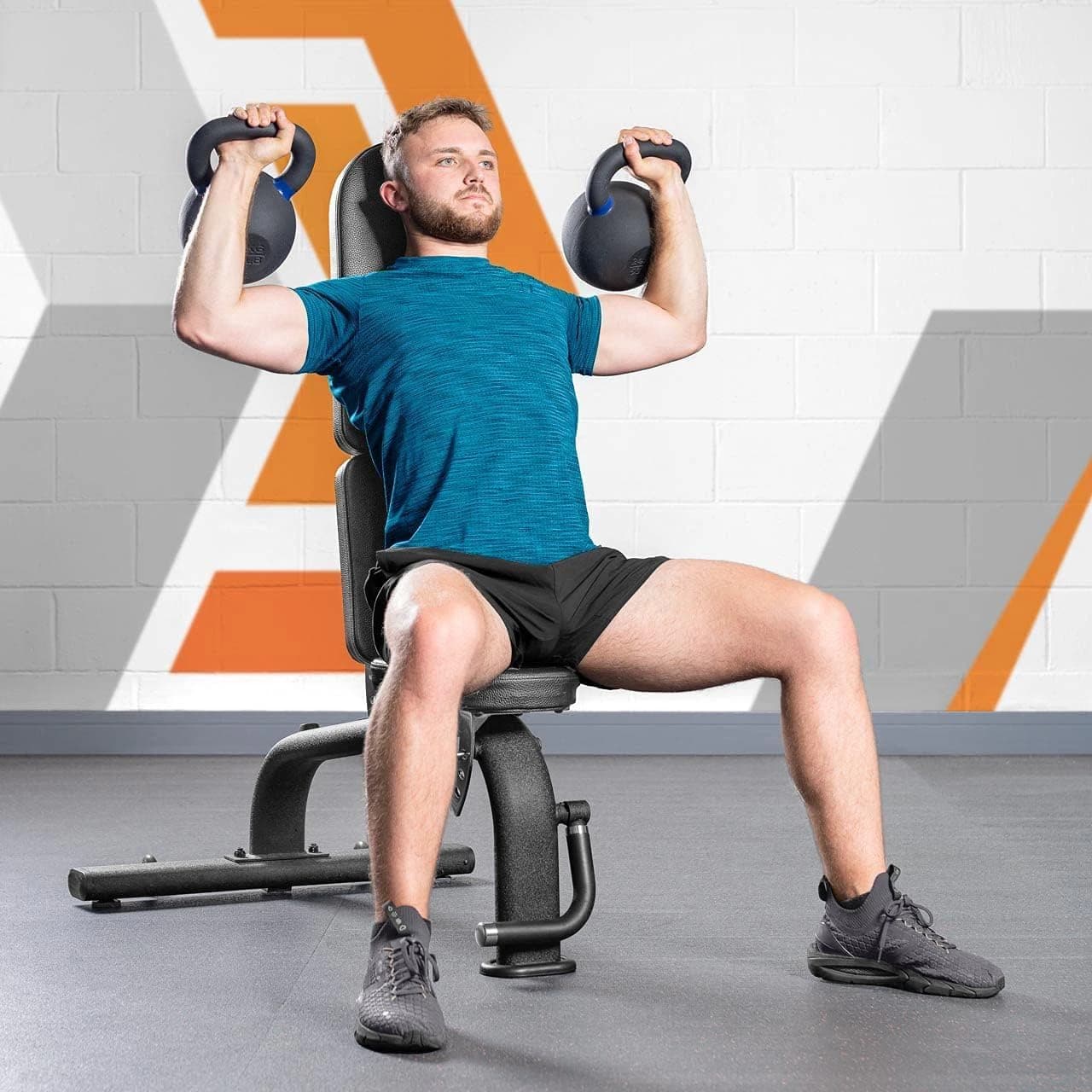 Kettlebell, solid iron, rust-resistant, all-in-one training tool for squats