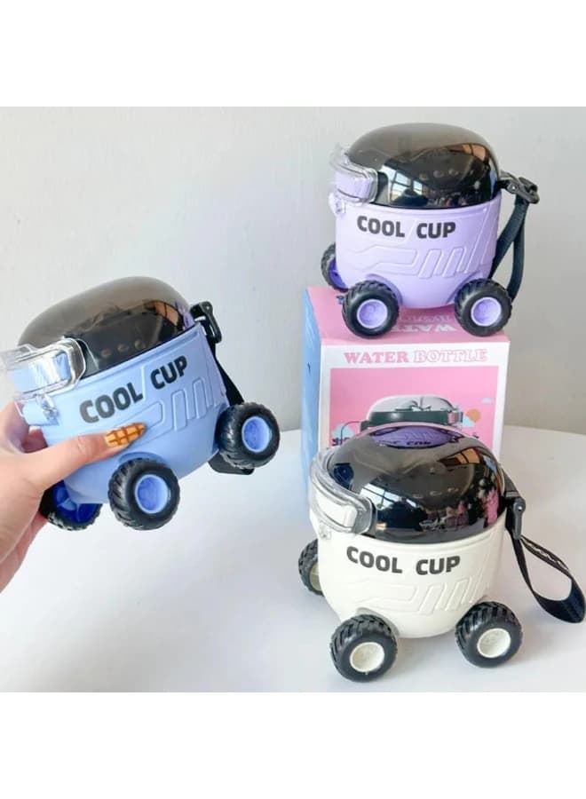 Kids Water Bottle with Wheels - Multi Color - 550 ML - Modern Design