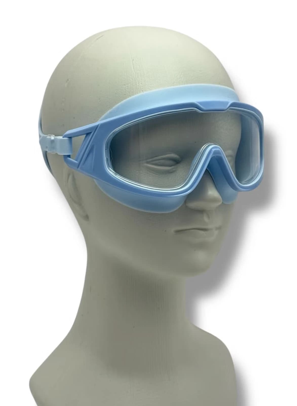 Large diving goggles for swimming and diving with clear vision and anti-fog lens